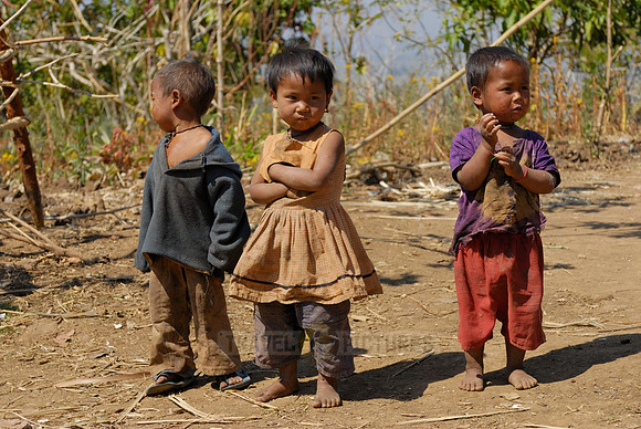 School children in a rural village near Lake Inle