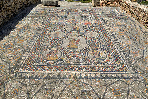 mosaic in Gordion palace in Volubilis