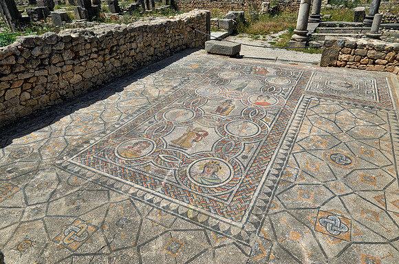 mosaic in Gordion palace in Volubilis