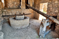 reconstructed Roman olive press in Volubilis