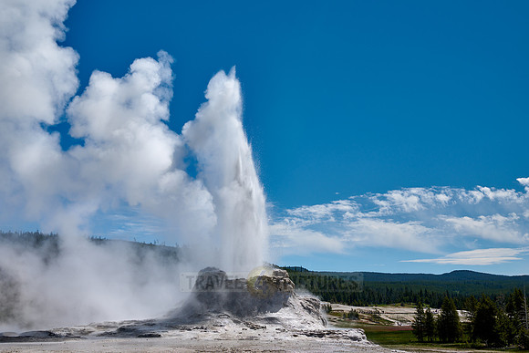 erupting Castle Geyser, Upper Geyser Basin, Yellowstone National Park