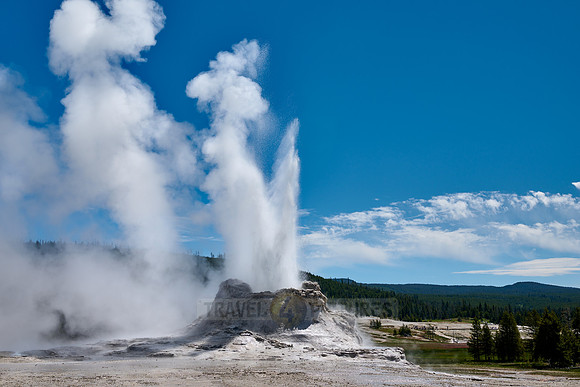 erupting Castle Geyser, Upper Geyser Basin, Yellowstone National Park