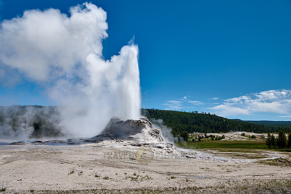 erupting Castle Geyser, Upper Geyser Basin, Yellowstone National Park