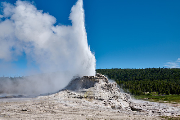 erupting Castle Geyser, Upper Geyser Basin, Yellowstone National Park