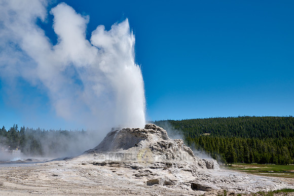 erupting Castle Geyser, Upper Geyser Basin, Yellowstone National Park