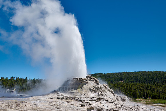 erupting Castle Geyser, Upper Geyser Basin, Yellowstone National Park