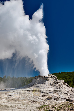 erupting Castle Geyser, Upper Geyser Basin, Yellowstone National Park