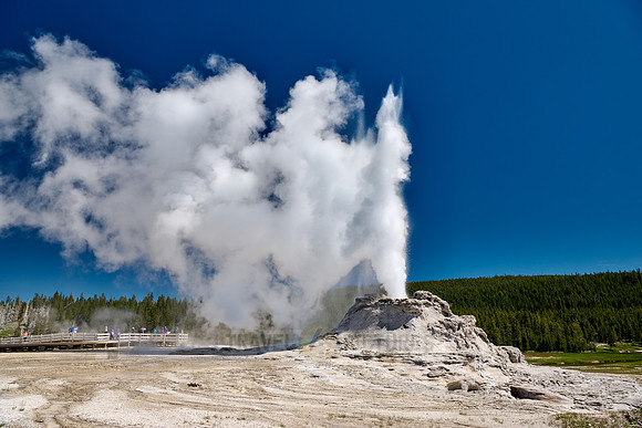 erupting Castle Geyser, Upper Geyser Basin, Yellowstone National Park