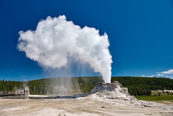 erupting Castle Geyser, Upper Geyser Basin, Yellowstone National Park