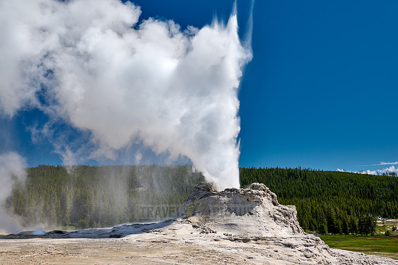 erupting Castle Geyser, Upper Geyser Basin, Yellowstone National Park