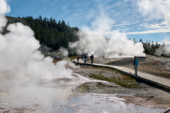 steam over Upper Geyser Basin, Yellowstone National Park