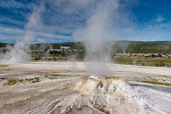 Old Faithful Inn in Upper Geyser Basin, Yellowstone National Park