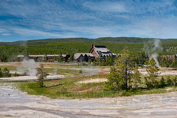 Old Faithful Inn in Upper Geyser Basin, Yellowstone National Park