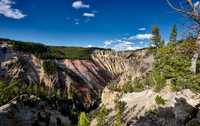 colorful stone formations of Grand Canyon Of The Yellowstone at Artist Point