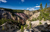 colorful stone formations of Grand Canyon Of The Yellowstone at Artist Point