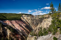 colorful stone formations of Grand Canyon Of The Yellowstone at Artist Point