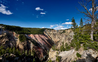 colorful stone formations of Grand Canyon Of The Yellowstone at Artist Point