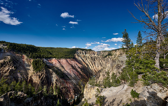 colorful stone formations of Grand Canyon Of The Yellowstone at Artist Point