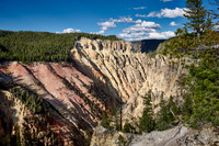 colorful stone formations of Grand Canyon Of The Yellowstone at Artist Point