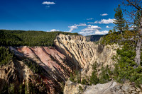 colorful stone formations of Grand Canyon Of The Yellowstone at Artist Point