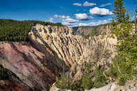 colorful stone formations of Grand Canyon Of The Yellowstone at Artist Point