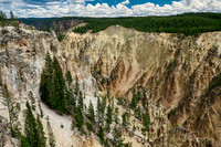 colorful stone formations of Grand Canyon Of The Yellowstone