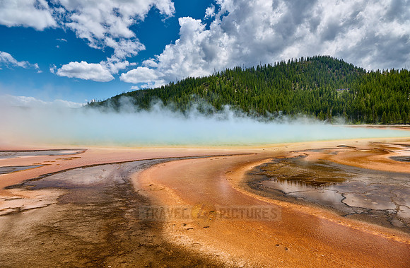 orange bacteria of Grand Prismatic Spring, Yellowstone National Park