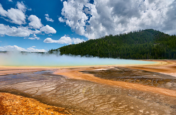 orange bacteria of Grand Prismatic Spring, Yellowstone National Park