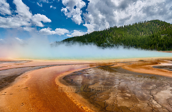 orange bacteria of Grand Prismatic Spring, Yellowstone National Park