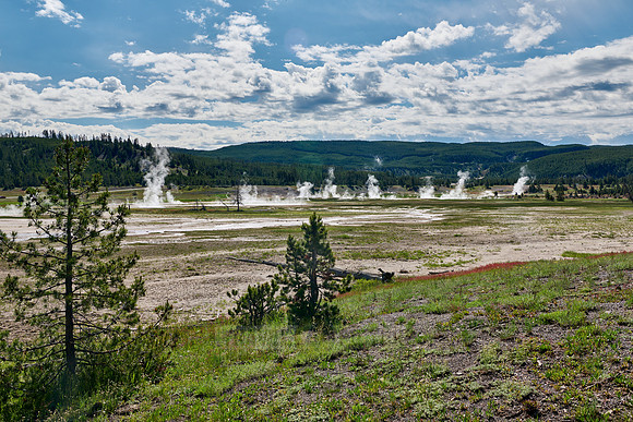 steam over Midway Geyser Basin, Yellowstone National Park