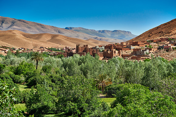 village Ait Ouglif in High Atlas mountain range