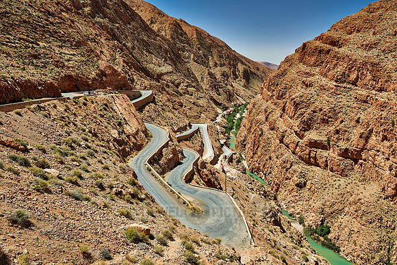 road through landscape of Gorge de Dades