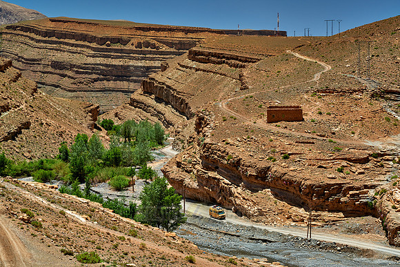 landscape in upper Gorge de Dades