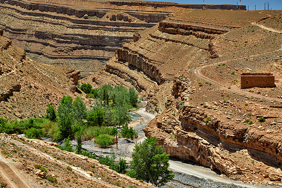 landscape in upper Gorge de Dades