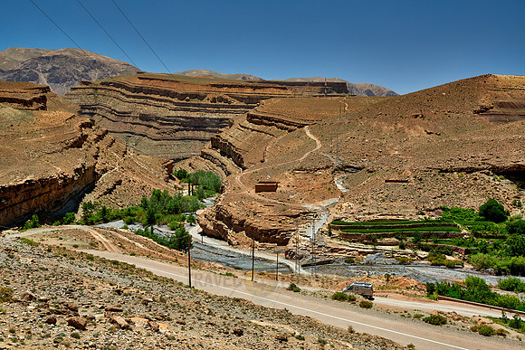 landscape in upper Gorge de Dades