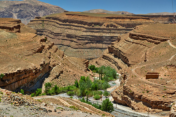 landscape in upper Gorge de Dades