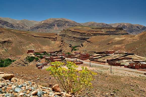 landscape in upper Gorge de Dades