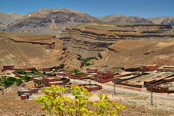landscape in upper Gorge de Dades