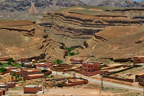 landscape in upper Gorge de Dades