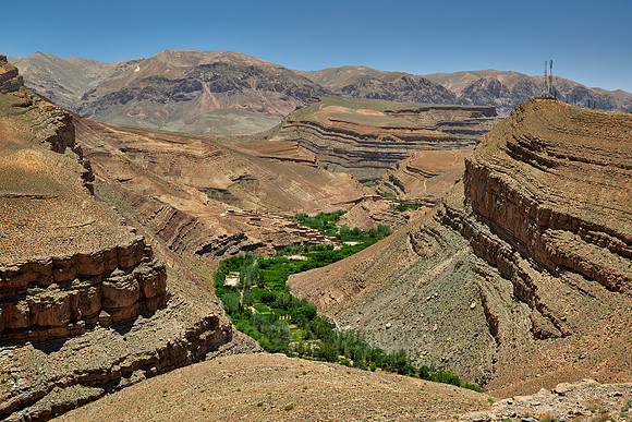 landscape in upper Gorge de Dades
