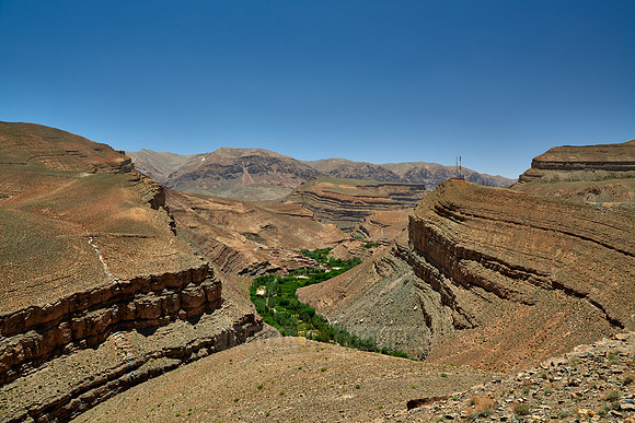 landscape in upper Gorge de Dades