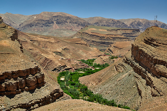 landscape in upper Gorge de Dades