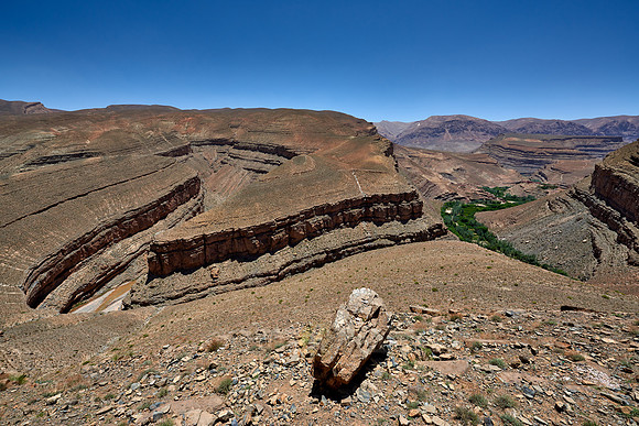 landscape in upper Gorge de Dades