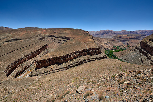 landscape in upper Gorge de Dades