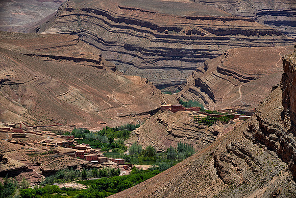 landscape in upper Gorge de Dades