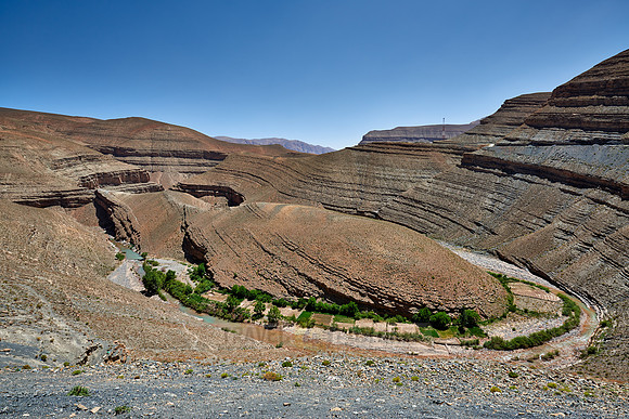 landscape in upper Gorge de Dades