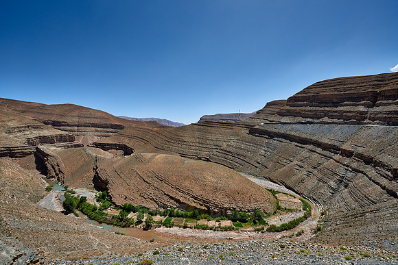 landscape in upper Gorge de Dades