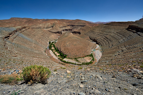 landscape in upper Gorge de Dades