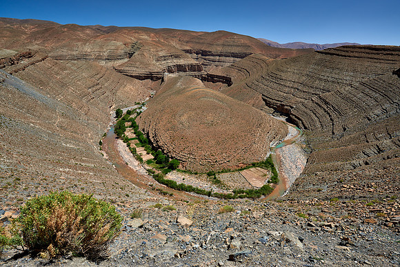 landscape in upper Gorge de Dades