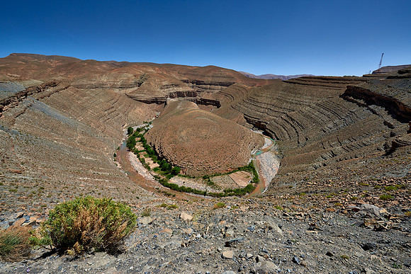 landscape in upper Gorge de Dades